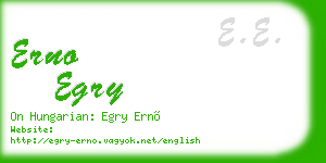 erno egry business card
